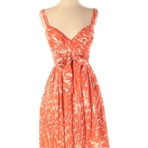 Lauren Conrad Orange Floral Dress